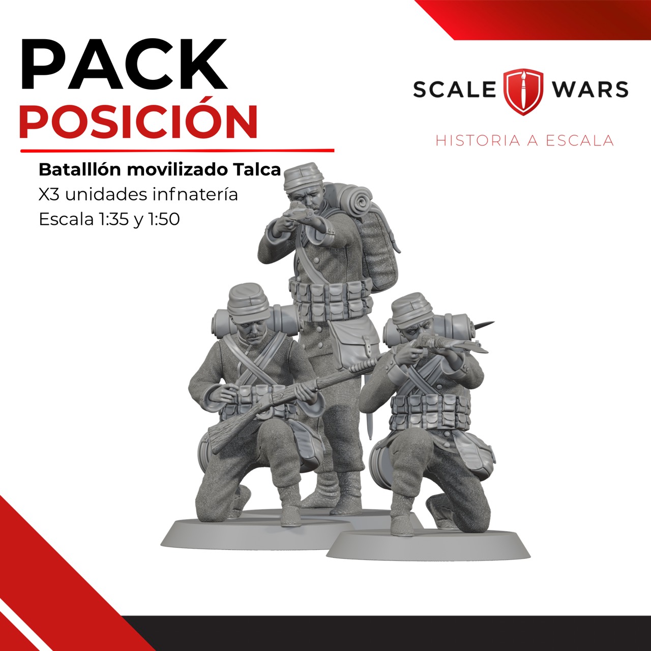 Regimiento Movilizado Talca - Pack X3 Posicion